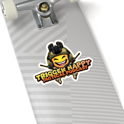 Trigger Happy Tactical Podcast Kiss-Cut Sticker — Head