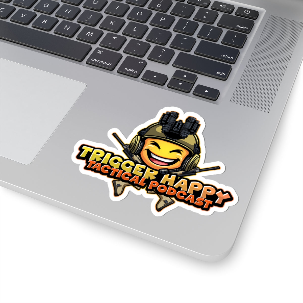 Trigger Happy Tactical Podcast Kiss-Cut Sticker — Head