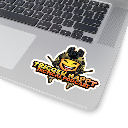 Trigger Happy Tactical Podcast Kiss-Cut Sticker — Head