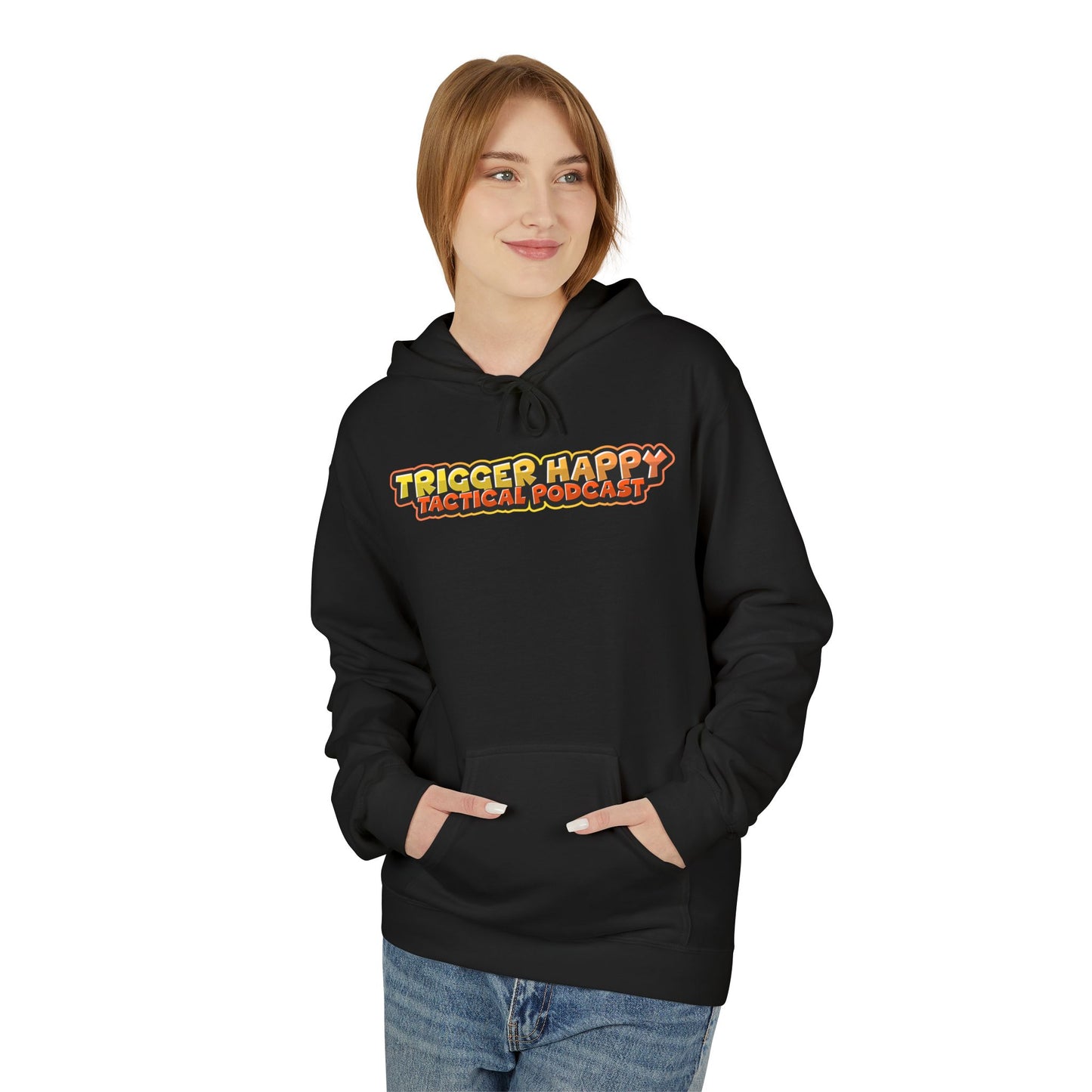 Trigger Happy Tactical Podcast - DONT BE A P*SSY Hoodie - Middle Finger - Black Gear
