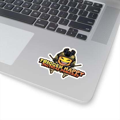 Trigger Happy Tactical Podcast Kiss-Cut Sticker — Head